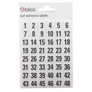 Blick 00-99, Black on White Numbered Labels (Pack of 2880)