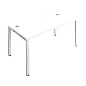 Jemini 1400x800mm White/White One Person Bench Desk