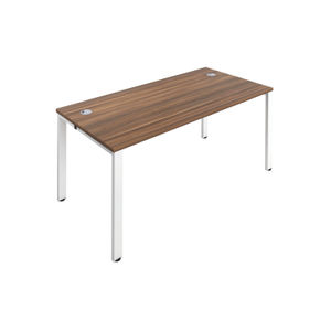 Jemini 1200x800mm Dark Walnut/White One Person Bench Desk