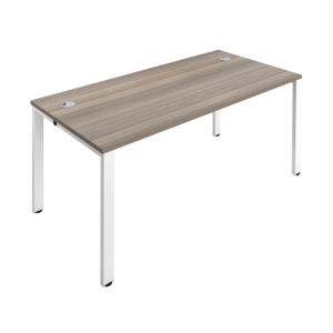 Jemini 1400x800mm Grey Oak/White One Person Bench Desk