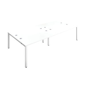 Jemini 2800x1600mm White/White Four Person Bench Desk