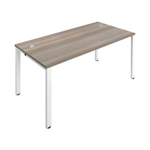 Jemini 1600x800mm Grey Oak/White One Person Bench Desk