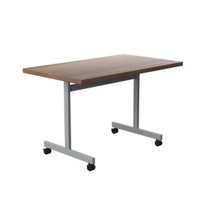 Jemini Dark Walnut/Silver 1200x720mm Rectangular Tilting Table