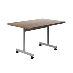 Jemini Dark Walnut/Silver 1200x720mm Rectangular Tilting Table