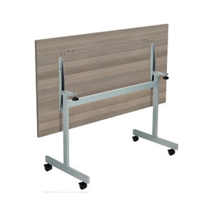 Jemini 1600x700mm Grey Oak/Silver Rectangular Tilting Table