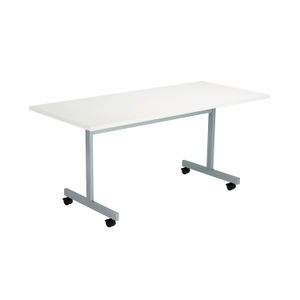 Jemini 1600x700mm White/Silver Rectangular Tilting Table