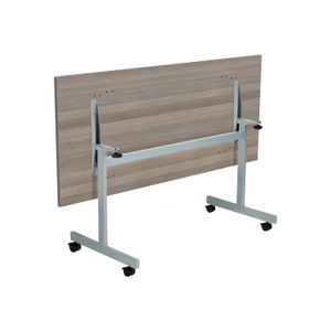 Jemini 1800x800mm Grey Oak/Silver Rectangular Tilting Table