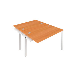 Jemini 1200x1600mm Beech/White Two Person Extension Desk