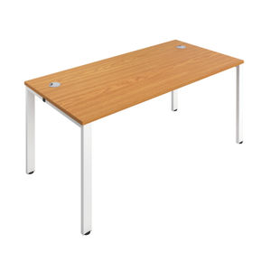 Jemini 1600x800mm Nova Oak/White One Person Bench Desk