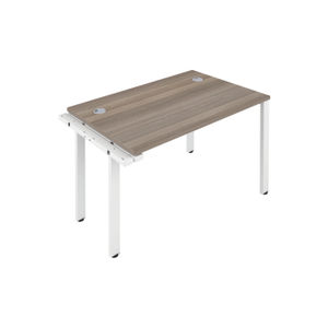 Jemini 1200x800mm Grey Oak/White One Person Extension Desk