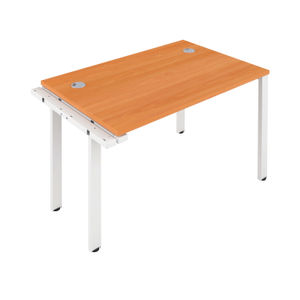 Jemini 1400x800mm Beech/White One Person Extension Desk