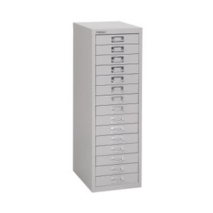 Bisley 860mm A4 Grey 15 Drawer Filing Cabinet