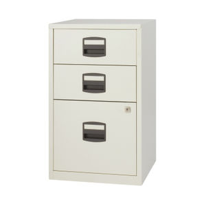 Bisley H672mm Goose Grey Home 3 Drawer Filing Cabinet