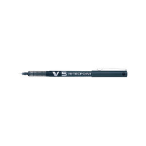 Pilot V5 Black Hi-Tecpoint Extra Fine Rollerball Pens, Pack of 12
