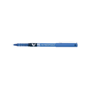 Pilot V5 Blue Hi-Tecpoint Extra Fine Rollerball Pens, Pack of 12