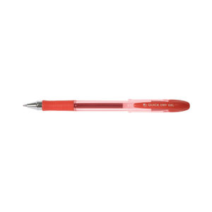 Q-Connect Quick Dry Gel Pen Medium Red (Pack of 12)