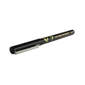 Pilot V7 Black Hi-Tecpoint Fine Rollerball Pens, Pack of 12