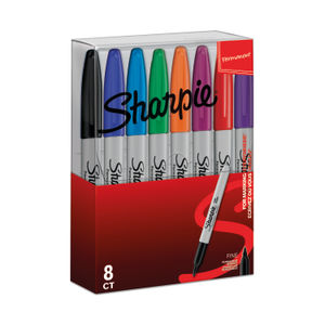 Sharpie Permanent Marker Fine Tip Assorted (Pack of 8)