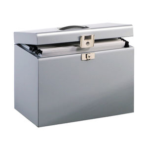 Metal Box File A4 Lockable 290 x 370 x 230mm Silver