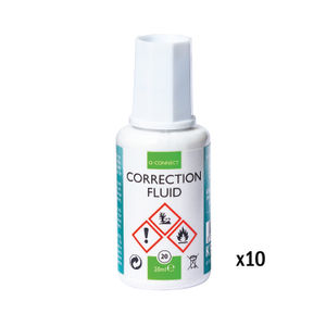 Q-Connect Correction Fluid 20ml (Pack of 10)