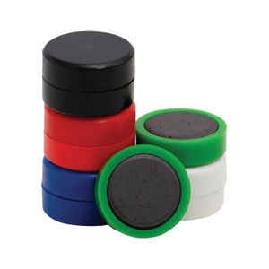 Q-Connect Round Magnet 25mm Assorted (Pack of 10)