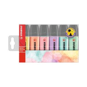 STABILO BOSS Original Assorted Pastel Highlighters (Pack of 6)