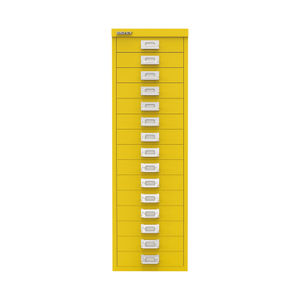 Bisley H860mm Canary Yellow 15 Drawer Cabinet