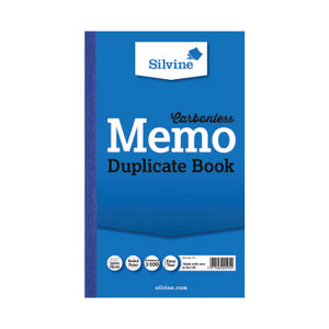 Silvine Carbonless Memo Ruled Duplicate Book 100 Pages (Pack of 6)