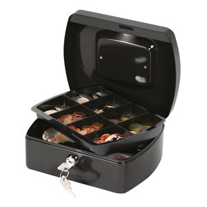 Q-Connect Cash Box 8 Inch Black