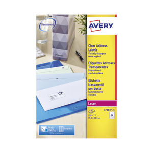 Avery Laser Labels 99.1x38.1 14 Per Sheet Clear (Pack of 350)