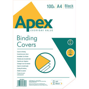 Fellowes Apex A4 Black Binding Cover (Pack of 100)