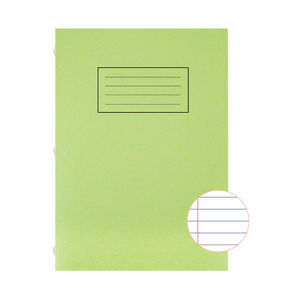 Silvine A4 Green Ruled Exercise Book (Pack of 10)