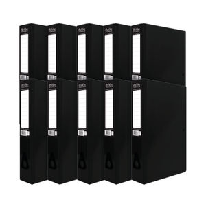 Pukka Brights Box File Foolscap Black (Pack of 10)