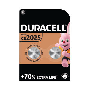 Duracell DL2025 3V Lithium Button Battery (Pack of 2)