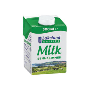 Lakeland 500ml Semi-Skimmed Milk (Pack of 12)