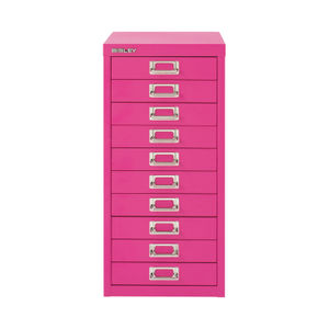 Bisley H590mm Fuchsia 10 Drawer Cabinet