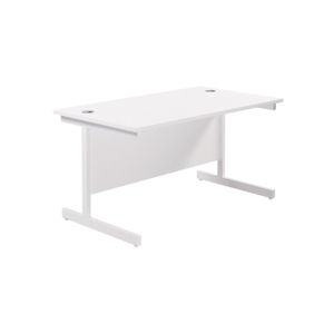 Jemini 1200x800mm White/White Single Rectangular Desk