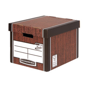 Bankers Box Premium Tall Box Woodgrain (Pack of 5)