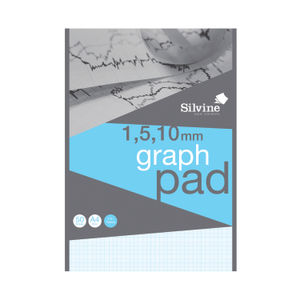 Silvine A4 Blue on White Graph Pad