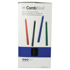 GBC A4 Black 14mm Binding Combs (Pack of 100)