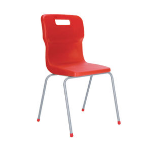 Titan 430mm Red 4-Leg Chair