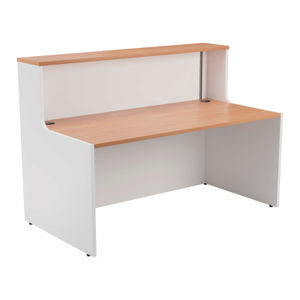 Jemini 1400x800mm Beech/White Reception Unit