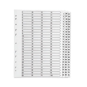 Q-Connect 1-75 Index Multi-Punched Reinforced Board Clear Tab A4 White