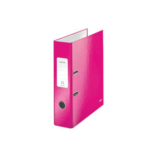 Leitz 180 WOW A4 Metallic Pink Lever Arch File (Pack of 10)