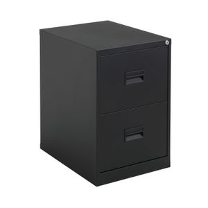 Talos H700mm Black 2 Drawer Filing Cabinet