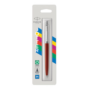 Parker Jotter Ballpoint Pen Medium Tip Red Barrel Blue Ink