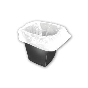 2Work White Square Bin Liners (Pack of 1000)