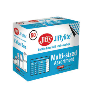 Jiffy Padded Bag, Assorted Size, Gold (Pack of 50)