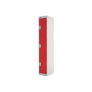 Three Compartment D300mm Red Locker