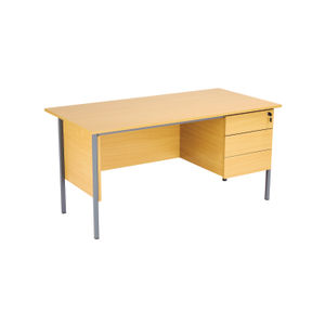 Serrion 1500x750mm Ferrera Oak 3-Drawer Desk